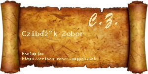 Czibók Zobor névjegykártya
